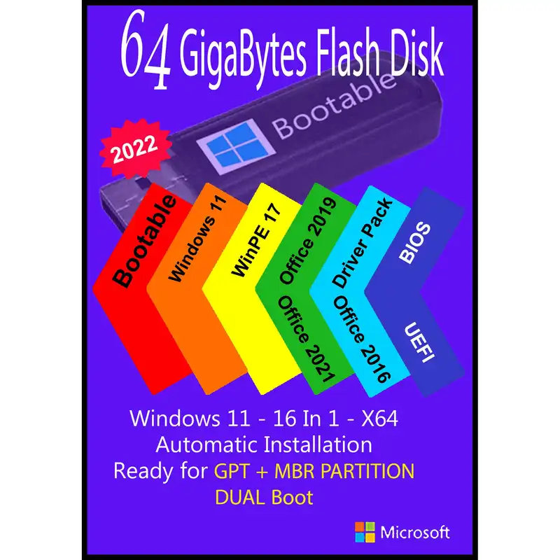 سیستم عامل Windows 11 AIO 16In1 X64 - Driver Pack 2022 - Office 2016-2019-2021 Pro Plus  نشر مایکروسافت