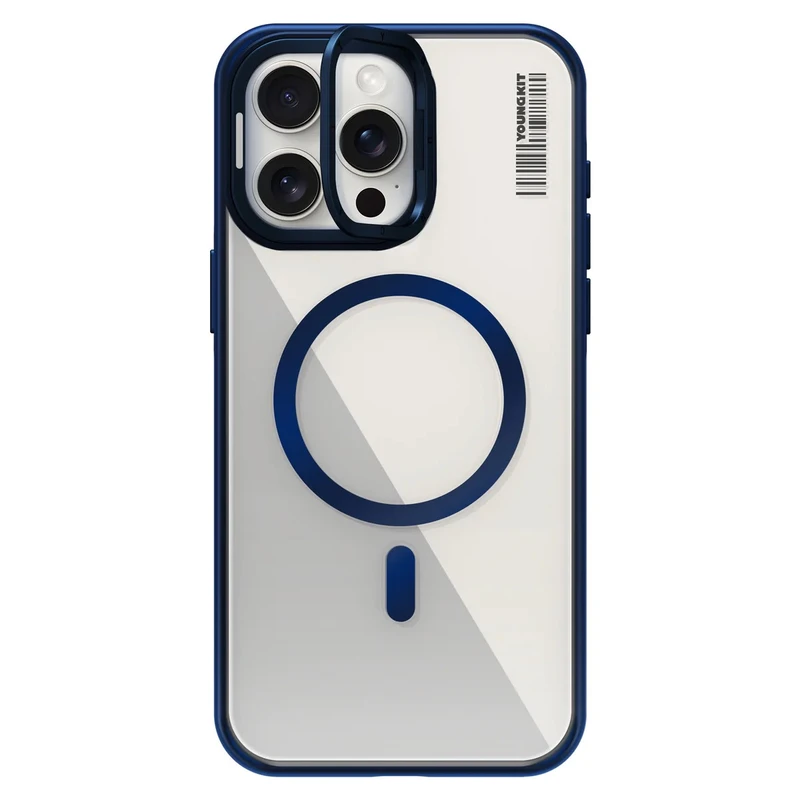 کاور یان کیت مدل شفاف استند دار مناسب برای گوشی اپل iphone15promax