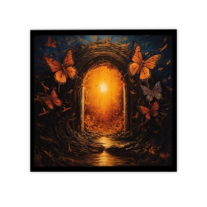 تابلو نوری بکلیت طرح گرافیگی پروانه مدل B-MID-19332