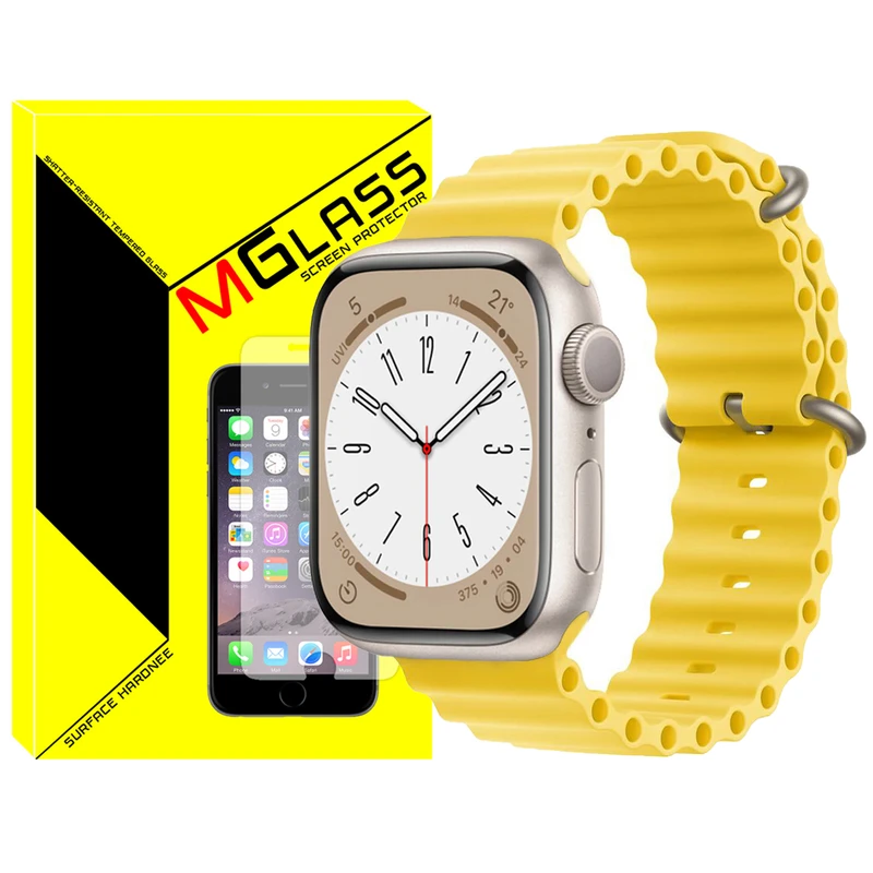 بند ام‌گلس مدل Ocean مناسب برای اپل واچ Series 6 40 میلی متری