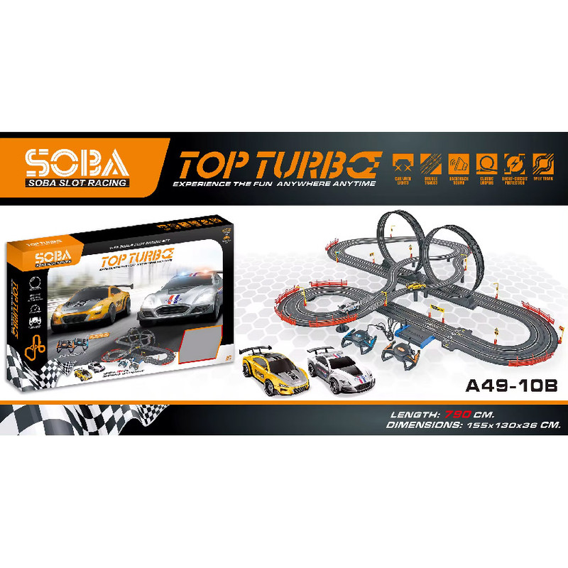 کیت ماشین بازی مدل مسابقه ای کنترلی طرح SOBA SLOT RACING کد 10/49