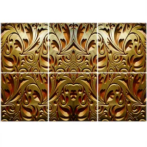 تایل سقفی آسمان مجازی طرح منبت کاری کد 1033.6 سایز 60x60 سانتی متر مجموعه 6 عددی