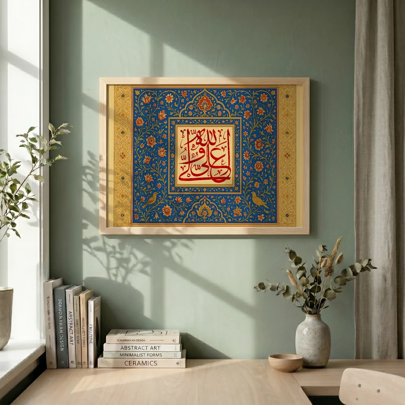 تابلو طرح علی ولی الله  عید غدیر مدل G14478 فریم کرم روشن
