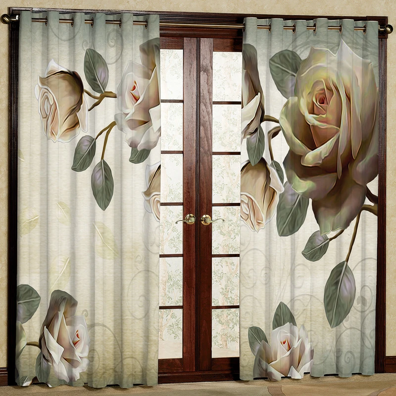 پرده بارمان دکور طرح سانیا مدل مخمل پانچی کد27 4126 W سایز 140x280 سانتی متر