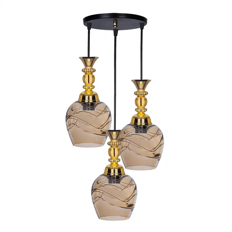 لوستر سه شعله مدل شکوفه N47