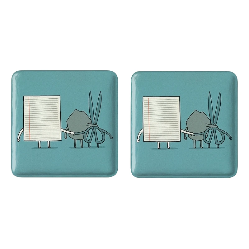 مگنت خندالو مدل سنگ کاغذ قیچی کد 24012401 مجموعه 2 عددی