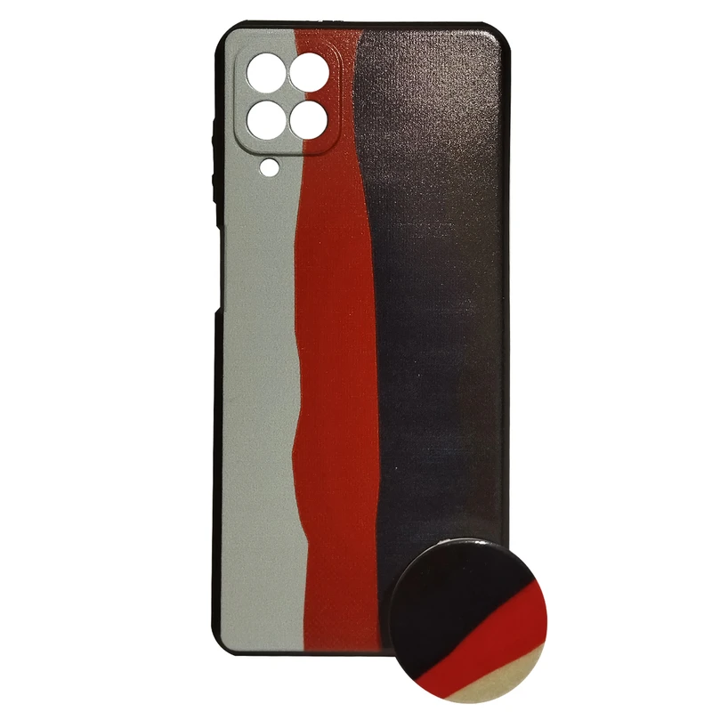 کاور کد 01718 مناسب برای گوشی موبایل سامسونگ galaxy A12 به همراه پایه نگهدارنده