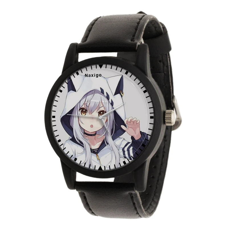 ساعت مچی عقربه ای ناکسیگو مدل دختر گربه ای کد LF6851