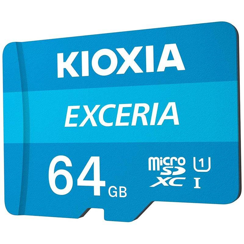 کارت حافظه‌ microSDHC کیوکسیا مدل Exceria کلاس 10 استاندارد UHS-I U1 سرعت 100MBps ظرفیت 64 گیگابایت به همراه آداپتور SD
