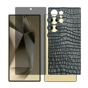 Glass Together model privacy screen protector for Samsung Galaxy S22 Ultra mobile phone with back cover sticker