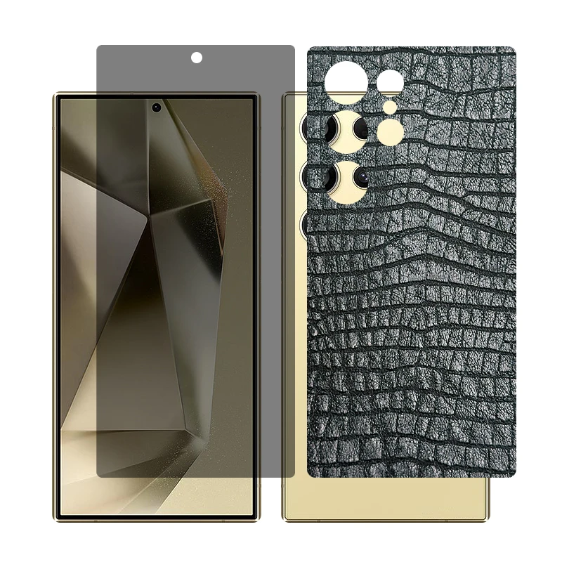 محافظ صفحه نمایش حریم شخصی گلس مدل Together مناسب برای گوشی موبایل سامسونگ Galaxy S22 Ultra به همراه برچسب پوششی پشت گوشی 