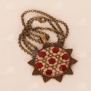گردنبند برنجی‏ خاتم‏ آرانیک طرح ‏خورشید‏ مدل 1510600002