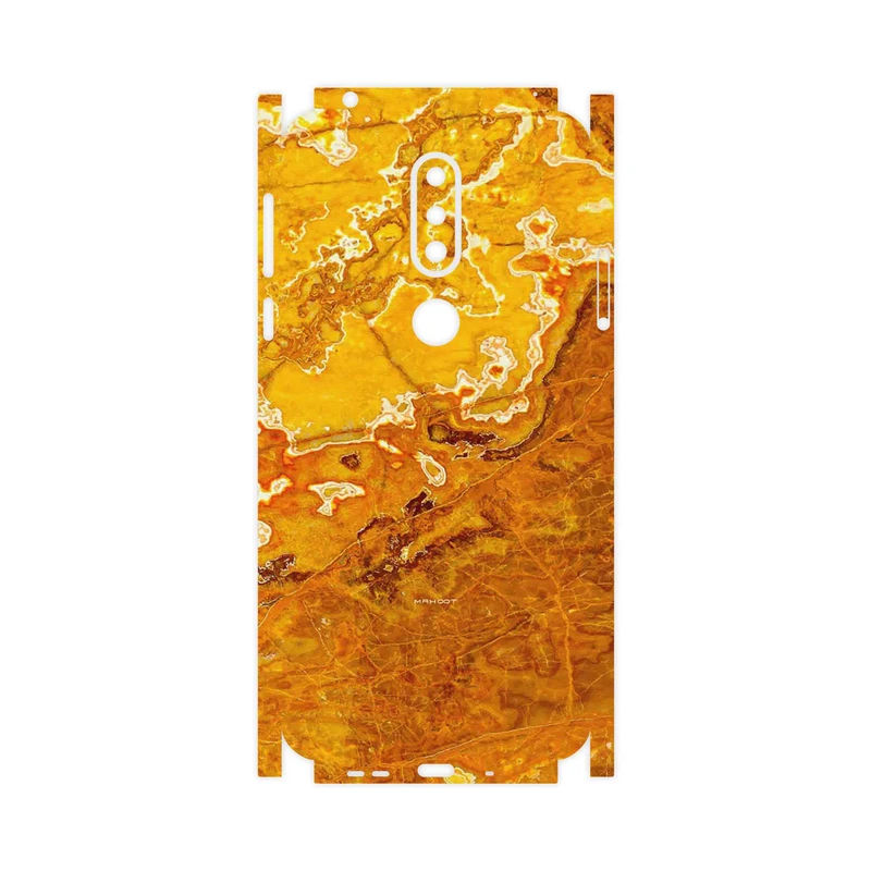 برچسب پوششی ماهوت مدل Gold Marble-FullSkin مناسب برای گوشی موبایل نوکیا 7.1