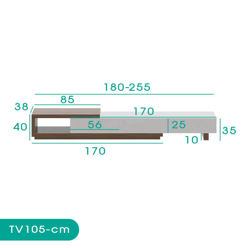 میز تلویزیون اسمردیس مدل TV105 - MDF