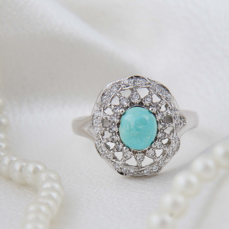 انگشتر نقره زنانه بازرگانی میلادی مدل فیروزه طبیعی نیشابور قالب جواهری روکش رادیوم کد AWR_1638 انگشتر نقره زنانه بازرگانی میلادی مدل فیروزه طبیعی نیشابور قالب جواهری روکش رادیوم کد AWR_1638