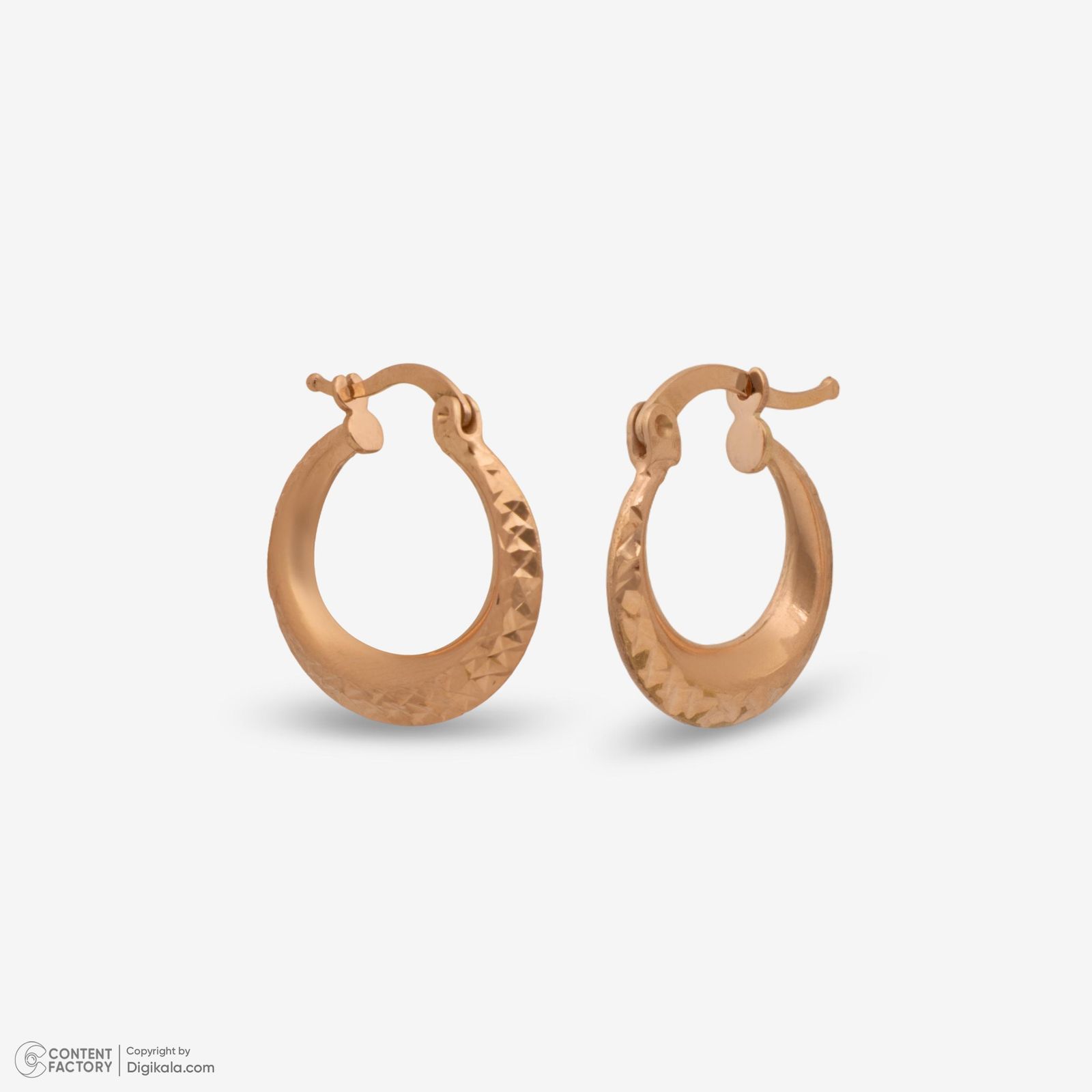 گوشواره کلیپسی طلا 18 عیار زنانه حافا گلد مدل e014 -  - 3