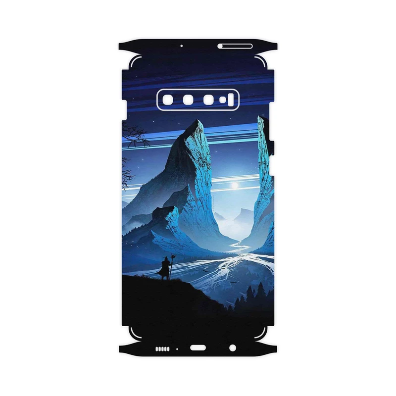 برچسب پوششی ماهوت مدل Blue Mountains Digital Art-FullSkin مناسب برای گوشی موبایل سامسونگ Galaxy S10 Plus