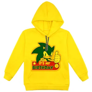 هودی پسرانه مدل سونیک F149 رنگ زرد