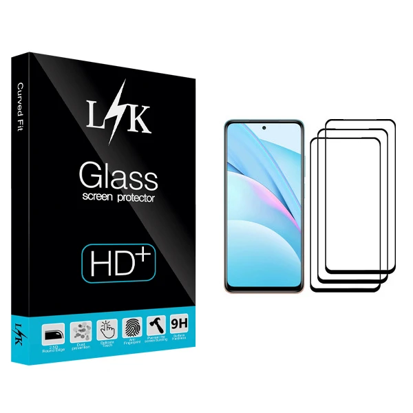 محافظ صفحه نمایش ال کی مدل Hard glass مناسب برای گوشی موبایل شیائومی Mi 10T Lite 5G بسته سه عددی