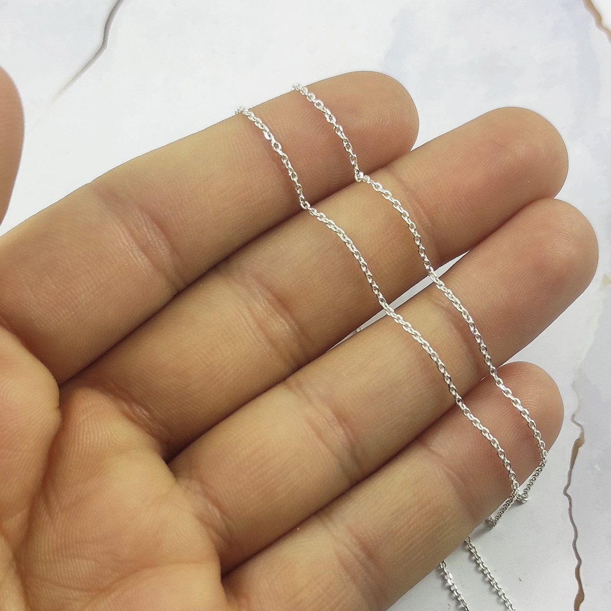 زنجیر نقره زنانه سلین کالا مدل کابلی کد 1