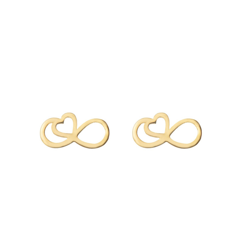 گوشواره طلا 18 عیار زنانه قیراط طرح بی نهایت کد GH4791 - 2