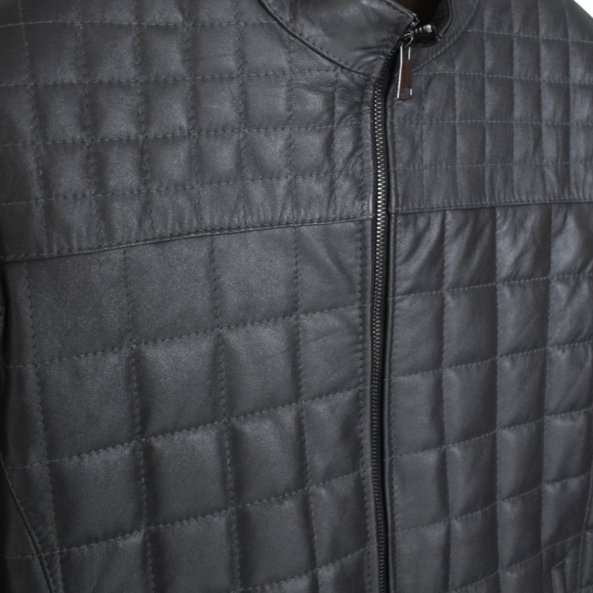 کت چرم مردانه چرمیران مدل شنل دوزی -  - 4