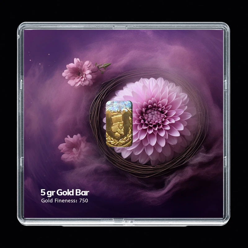 سکه گرمی طلا 18 عیار مدوپد مدل گل کد SG-10237 
