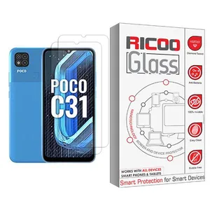 Ricoo Glass MIX002 Screen Protector For Xiaomi Poco C31 Pack Of 2