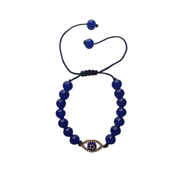 دستبند زنانه مدل پلاک نگین دار طرح چشم کد HC447