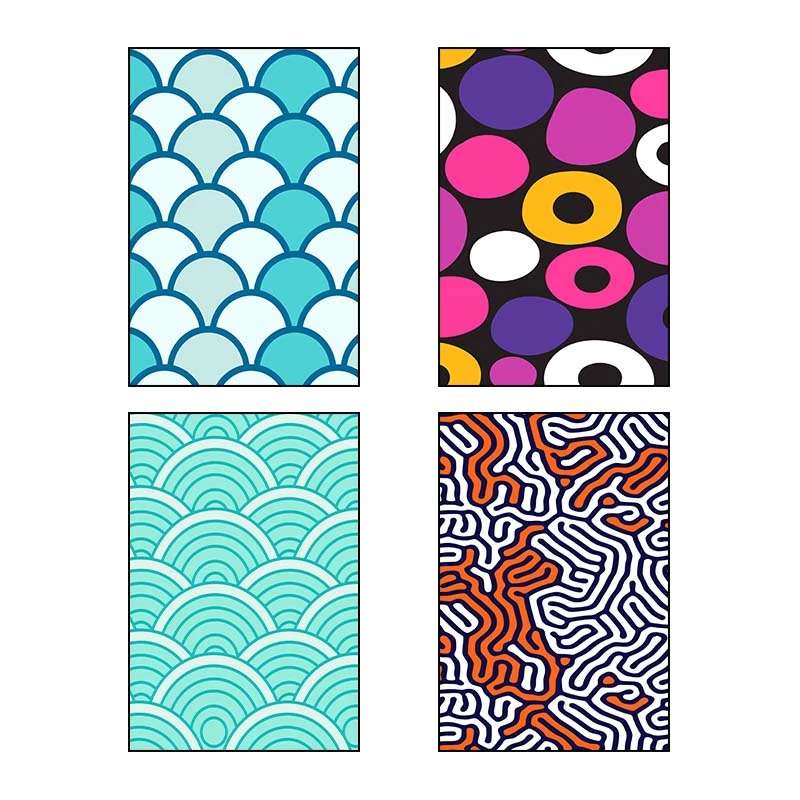 تابلو شاسي کارنيکا طرح پترن هندسی Geo Pattern کد 23084 مجموعه 4 عددی