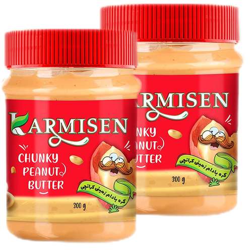  کره بادام زمینی كرانچي کارمیسن _ 300 گرم مجموعه 2 عددی