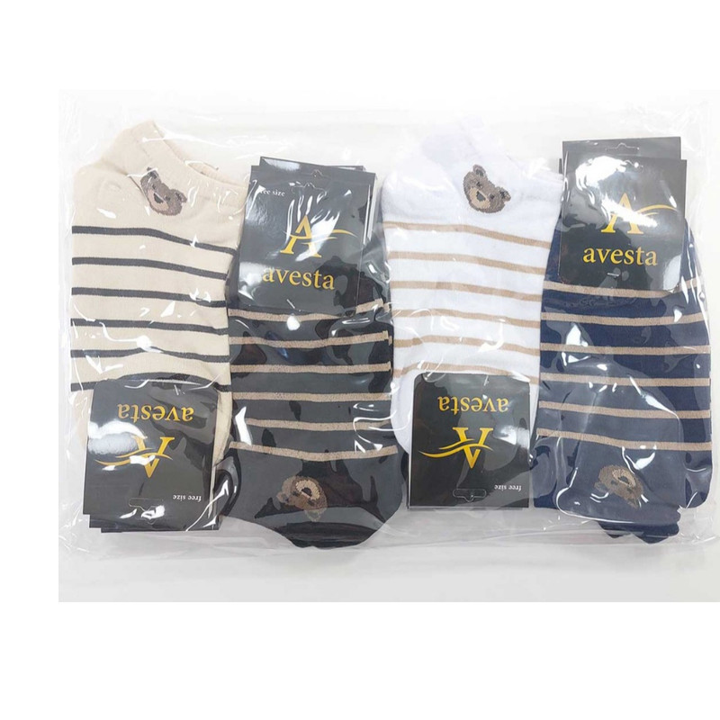 جوراب ساق کوتاه مدل تدی 356 مجموعه چهار عددی