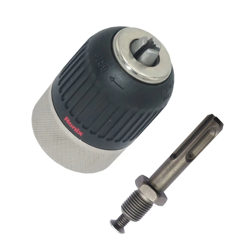 سه نظام رونیکس مدل نیم تنه فلزی سایز 13 میلیمتر به همراه تبدیل 4 شیار