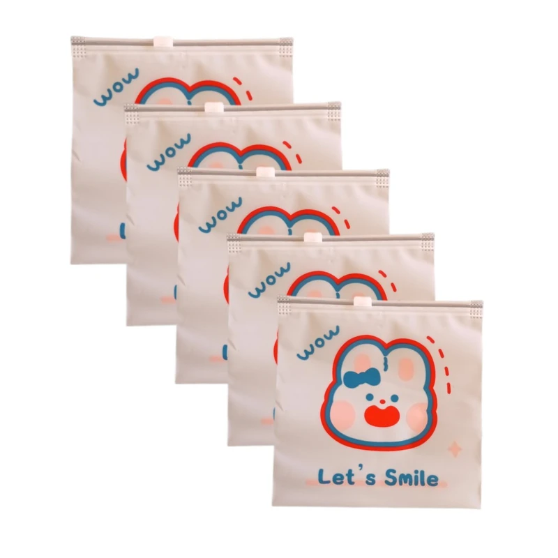 پاکت زیپ دار مدل هپی کیوت بانی بسته 5 عددی