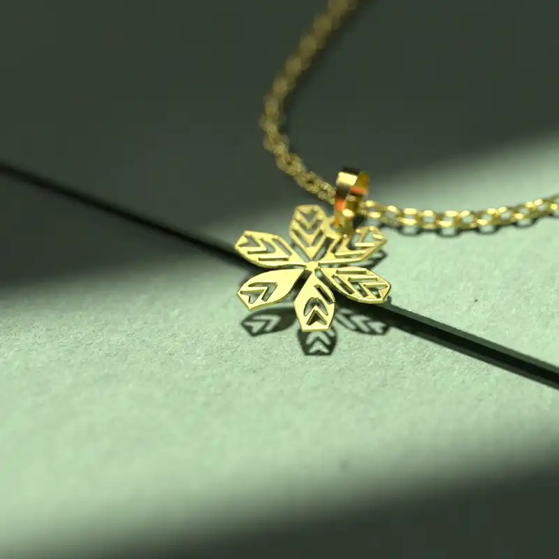 گردنبند طلا 18 عیار زنانه مدوپد مدل برف کد A3-1-1109