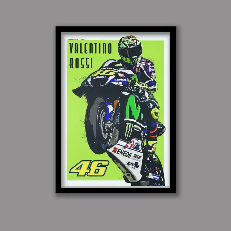 تابلو مدل موتور  جی پی والنتینو روسی Motogp کد LAG1020