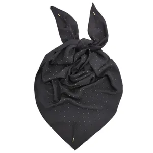 روسری زنانه مدل نخی وال اسلب نگینی منگوله دار