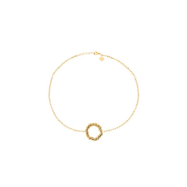 دستبند طلا 18 عیار زنانه ماوی گالری مدل دایره البرناردو 1 -  - 1