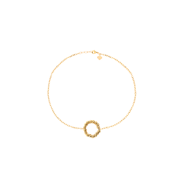 دستبند طلا 18 عیار زنانه ماوی گالری مدل دایره البرناردو 1