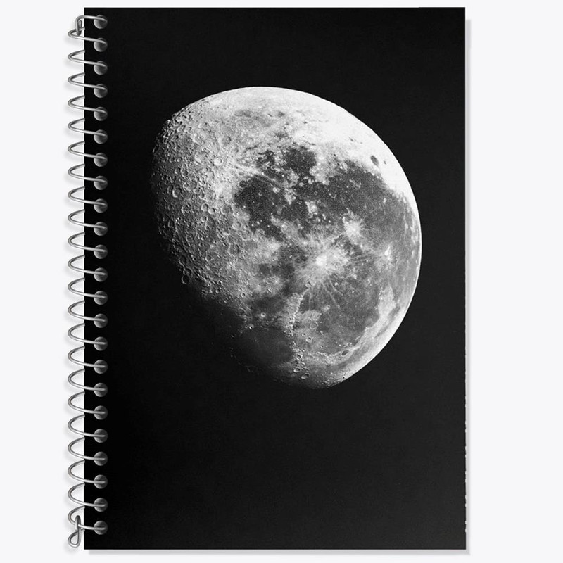 دفتر زبان 50 برگ خندالو مدل دو خط طرح ماه کد 25357