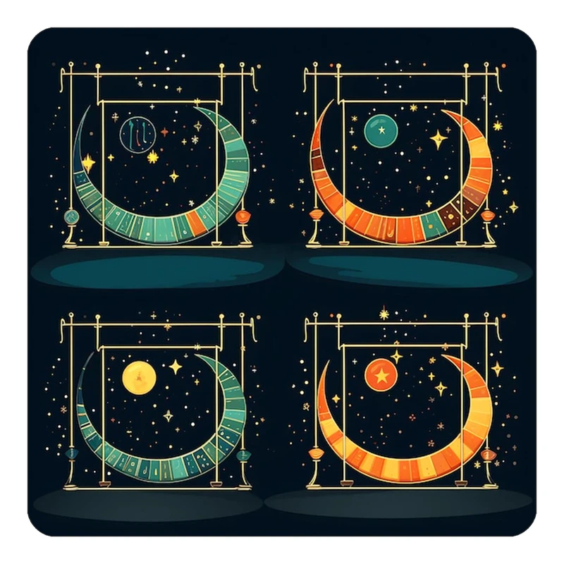 مگنت کاکتی طرح ماه و ستاره مدل mp51079