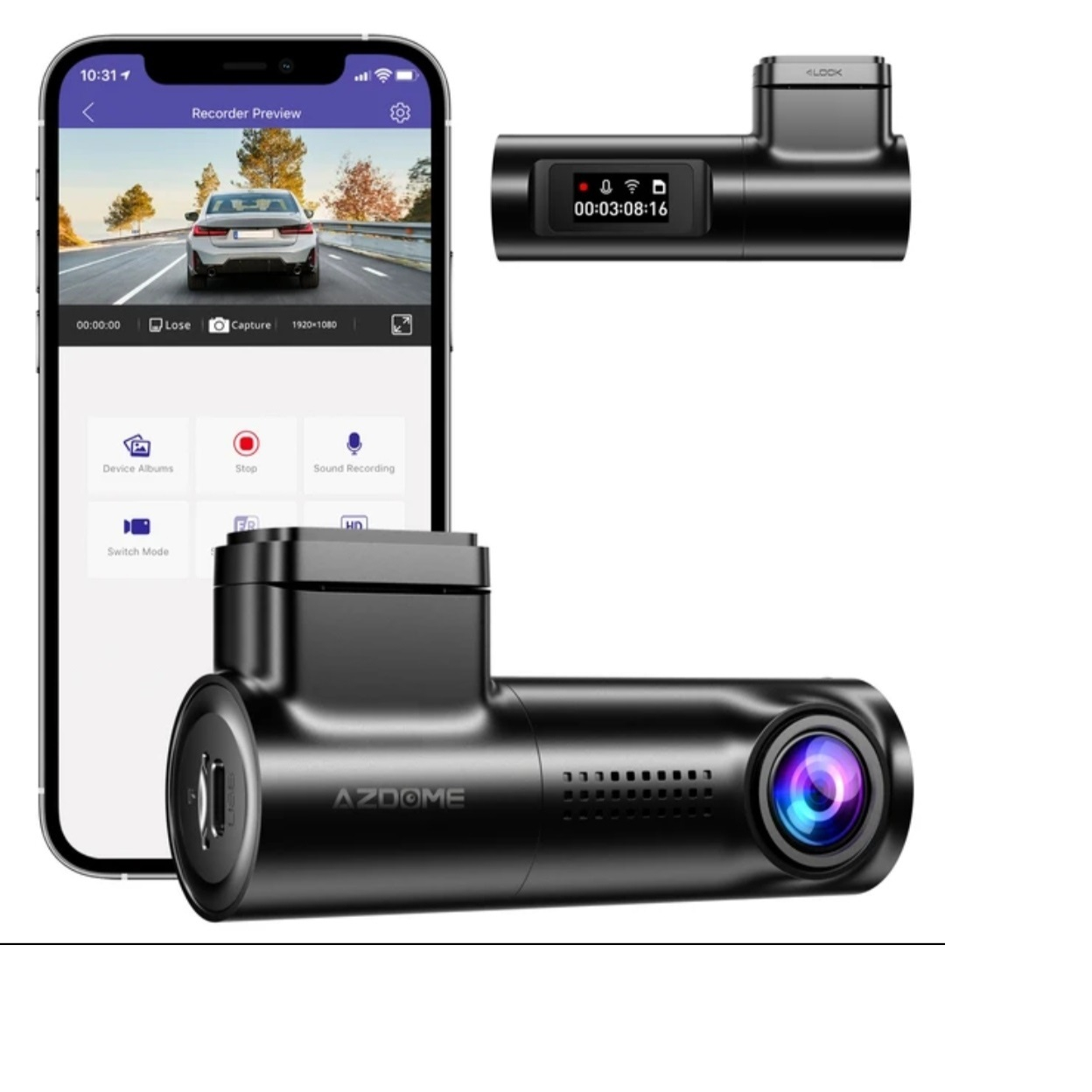 دوربین ثبت وقایع خودرو آزدوم مدل M300
