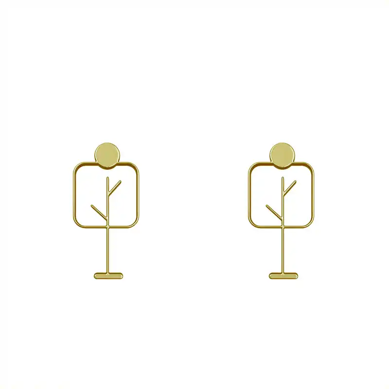 گوشواره طلا 18 عیار زنانه مدوپد مدل درخت کد GA1-15797