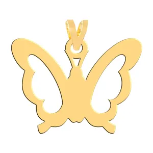 آویز گردنبند طلا 18 عیار زنانه فرشته مدل پروانه WNL-000512