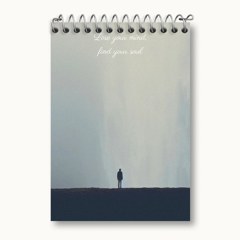 دفتر یادداشت 50 برگ خندالو طرح Love Your Mind Find Your Soul کد N2376