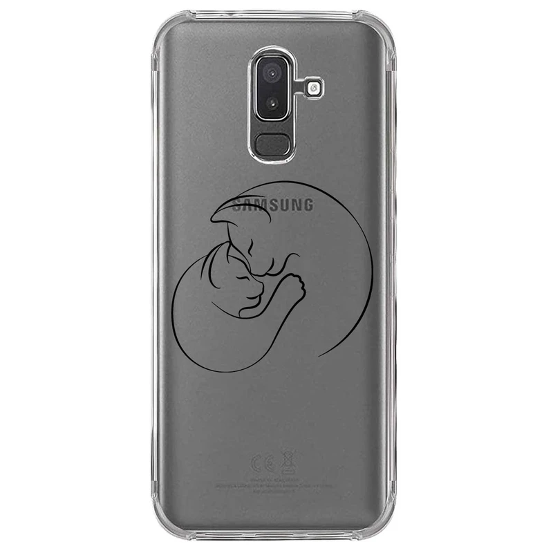 کاور مگافون طرح گربه مدل C61-B مناسب برای گوشی موبایل سامسونگ Galaxy A6 Plus