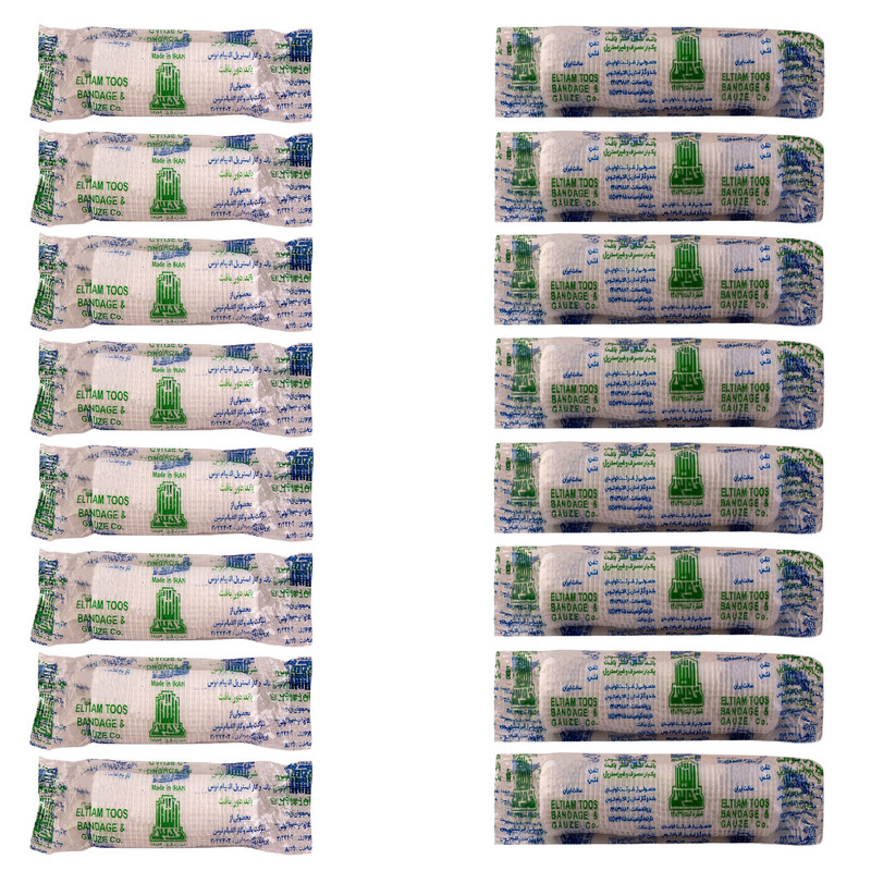 باند پانسمان طبی التیام توس مدل Double-7-10-180 بسته 18 عددی