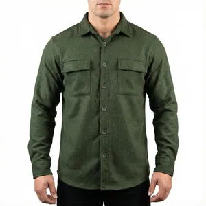 پیراهن آستین بلند یقه دکمه دار مردانه مدل دو جیب کد t2