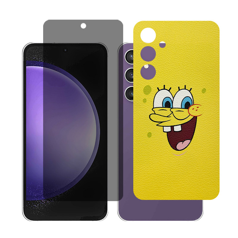  محافظ صفحه نمایش حریم شخصی گلس مدل Together مناسب برای گوشی موبایل سامسونگGalaxy S23 FE به همراه برچسب پوششی پشت گوشی 