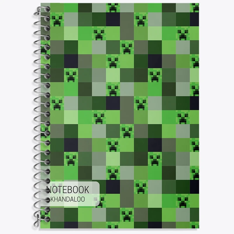 دفتر زبان 50 برگ خندالو مدل سه خط طرح ماینکرافت (Minecraft) کد N540